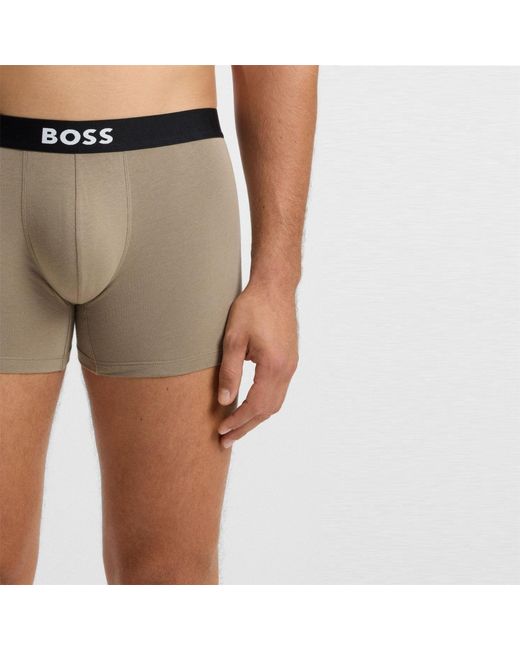 Boss Black Pack Of Logo Waistband Boxer Briefs for men