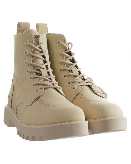 Kickers Natural Kizziie Higher Boots Leather (Archived)