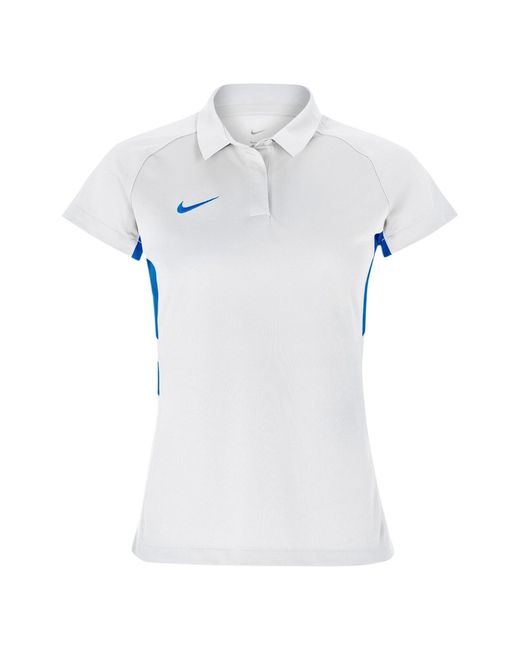 Nike White Ladies Contrast Panel Raglan Polo Shirt