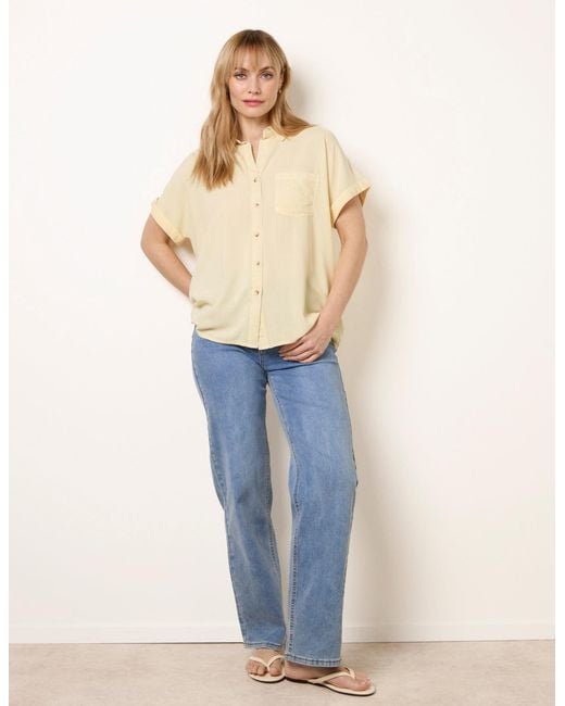 Blue Vanilla Natural Button Front Shirt