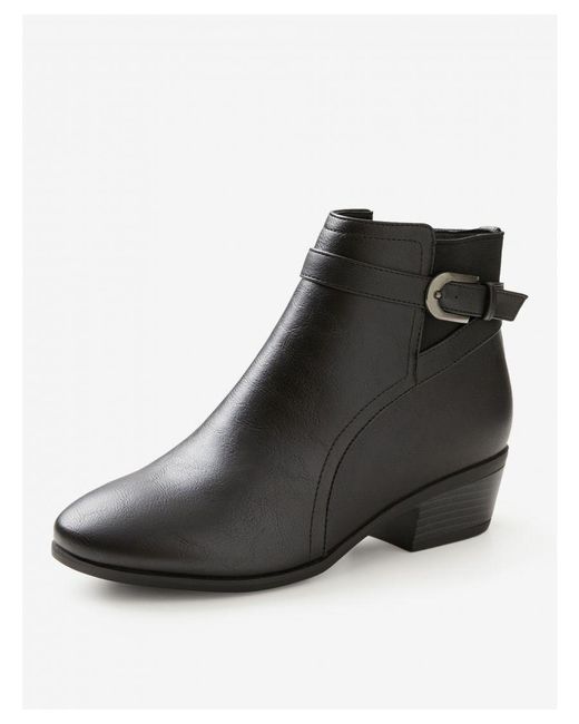 RIVERS Black Oft Ankle Buckle Boot Rylie 2