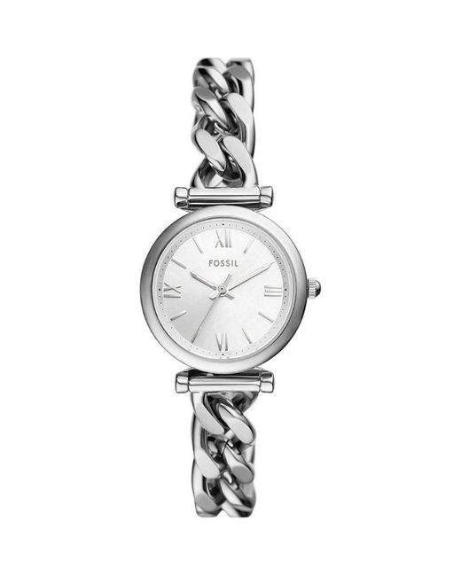 Fossil White Carlie Watch Es5331 Stainless Steel (Archived)