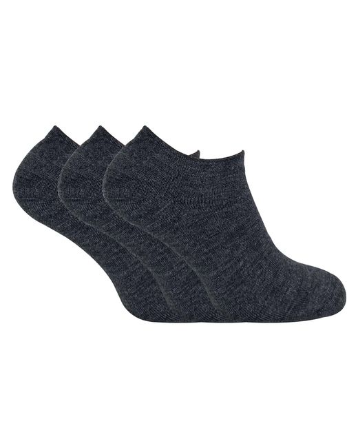 Sock Snob Blue 3 Pairs Thick Cushioned Low Cut Ankle Thermal Trainer Socks for men