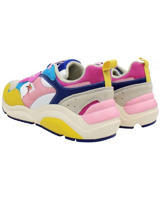Diadora Blue Lc23 Whizz Run Multicoloured Trainers for men