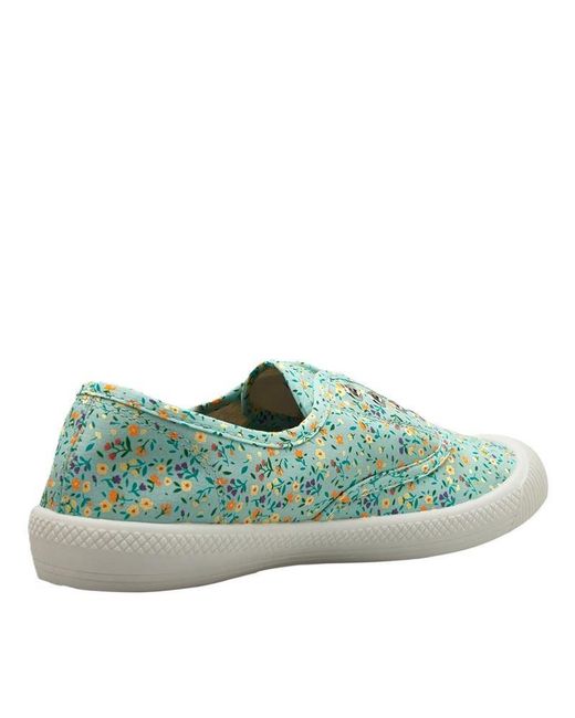 Palladium Green Penguin Anita Canvas Sage Floral Pumps