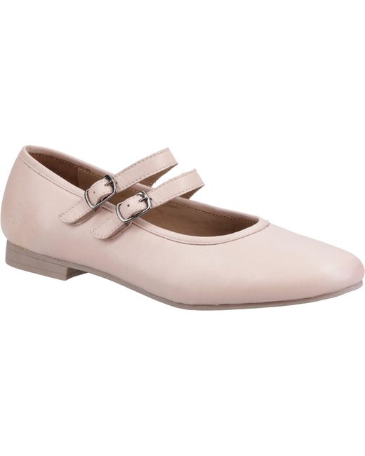 Hush Puppies Pink Nancy Mary Jane Leather Blush Flats