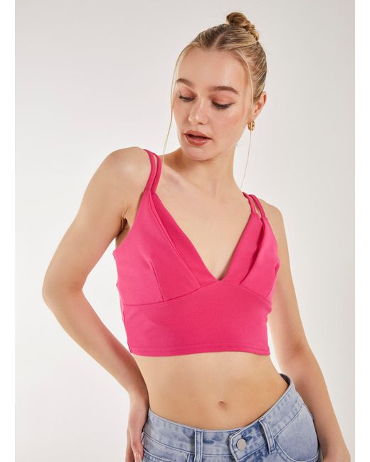 Pink Vanilla Pink Double Strap Bralette