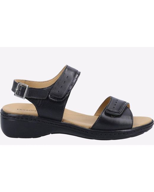 Fleet Foster Linda Memory Foam Sandal in Black | Lyst UK