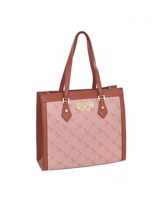 U.S. POLO ASSN. Pink Tote Style Bag Biuhd6047Wvg