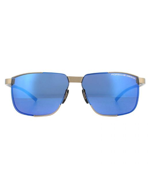 Porsche Design Blue Rimless And Mirror Sunglasses Metal (Archived) for men