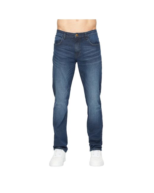 Crosshatch Blue Svelte Stretch Jeans (Dark Wash) for men