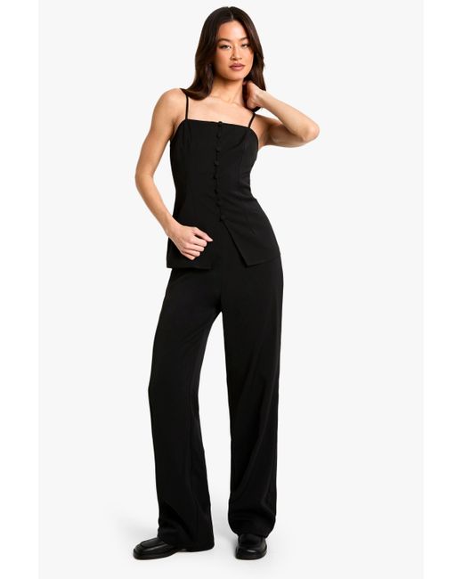 Boohoo Black Tall Straight Leg Trouser