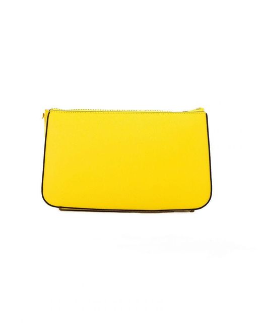 Michael Kors Yellow Crossbody Tech Attachment Purse With Inner Pockets And Detachable Strap