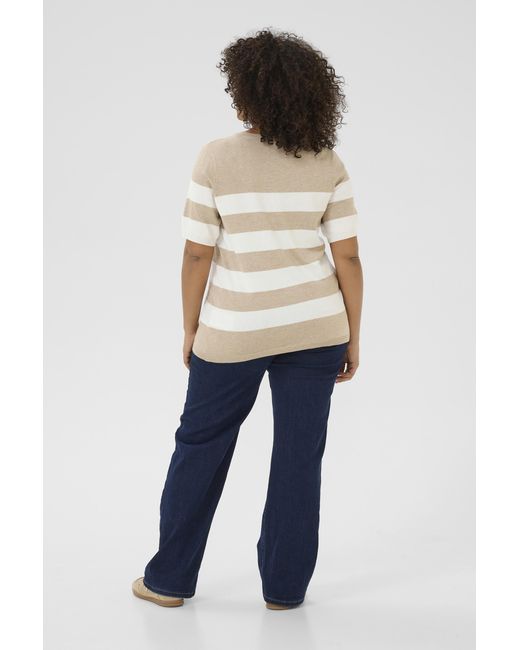 Kaffe Pullover Regular Fit Cream in het Blue