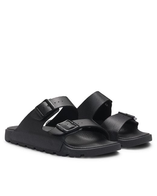 Boss Black Surfley Twin-Strap Sandals for men