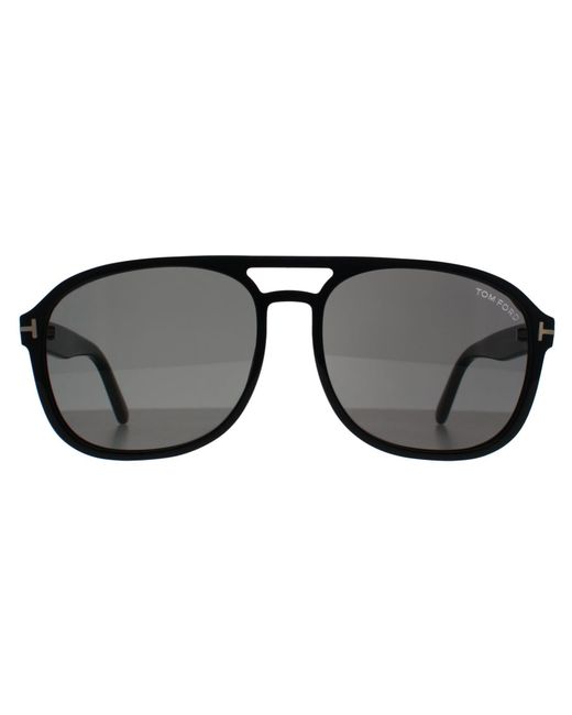 Tom Ford Black Aviator Shiny Dark Rosco Ft1022 for men