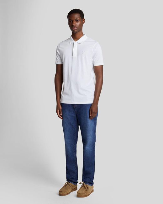 Lyle & Scott Blue Slim Fit 5 Pocket Denim Jeans for men