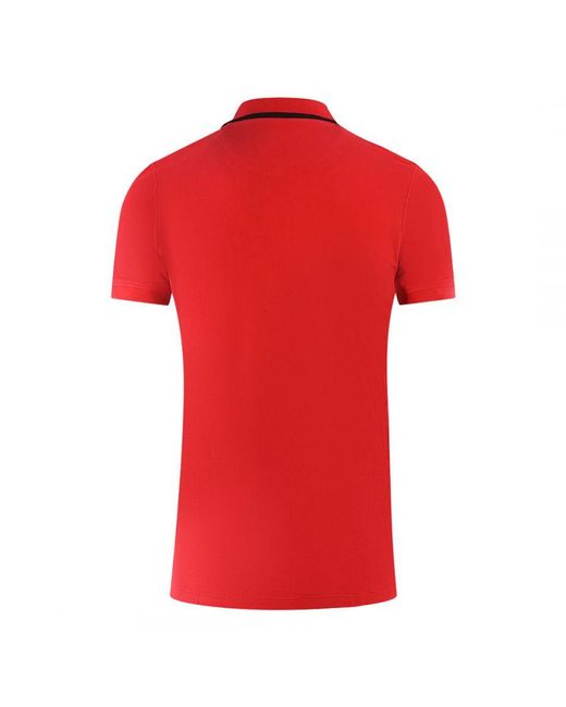 Aquascutum Red London 1851 Polo Shirt Cotton for men