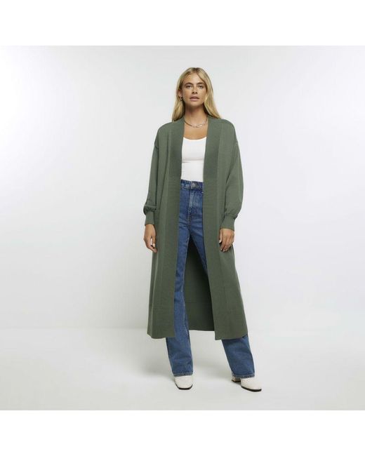 River Island White Cardigan Longline Viscose