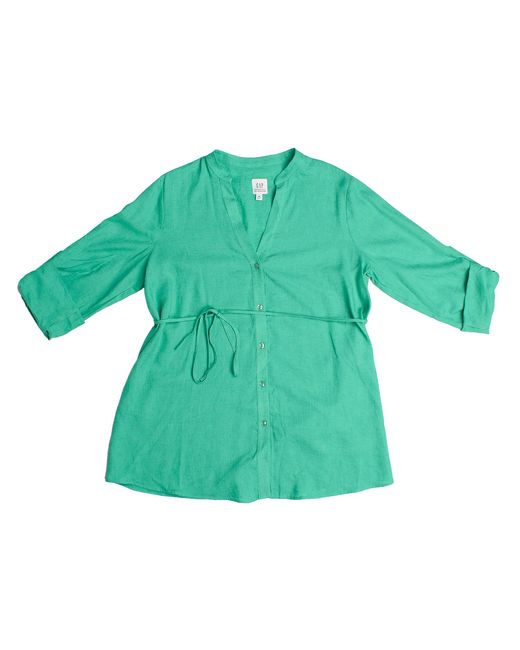 Gap Green Maternity Long Sleeve Shirt 586117
