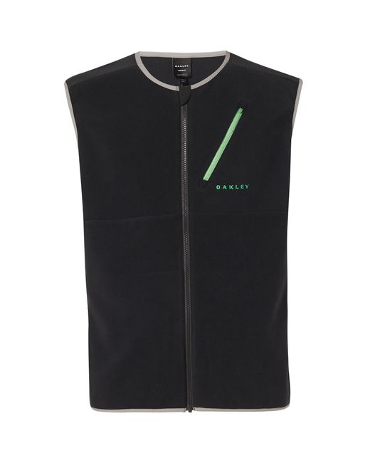 Oakley Black Zip Up Hydrofree Hybrid Pile Vest 412767 02E for men