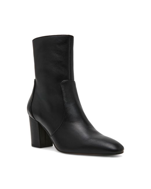 Steve Madden Black Leather Crossbar 017 Boots