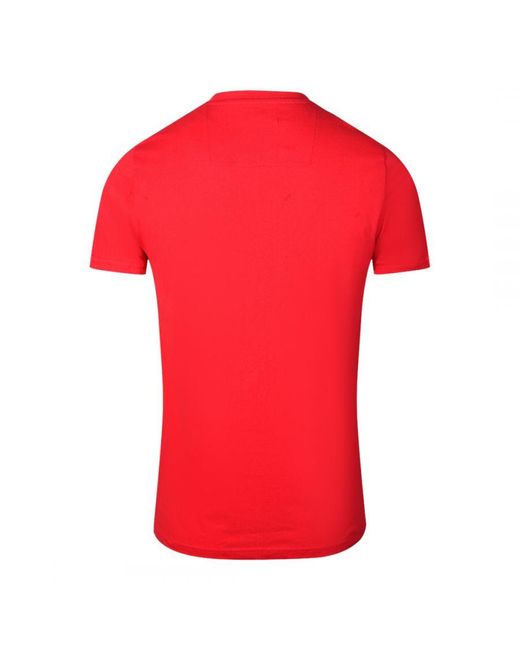 Roberto Cavalli Red Slashed Tiger Print Bold Logo T-Shirt Cotton for men