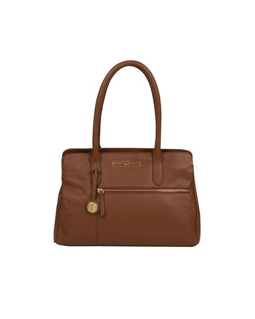 Pure Luxuries Brown 'Darby' Leather Handbag