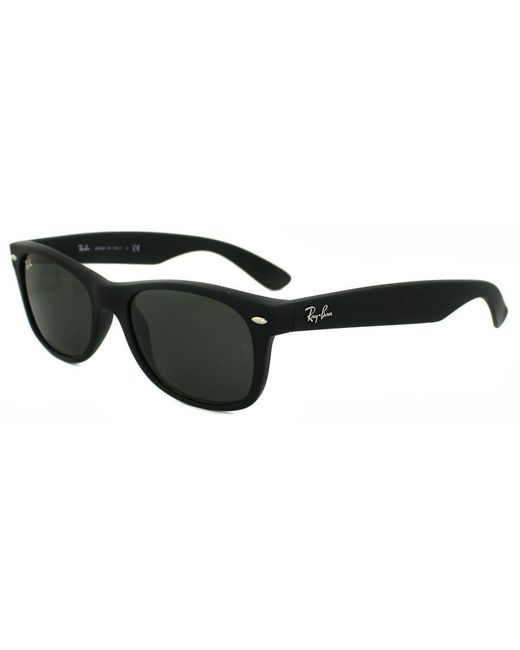 Ray-Ban Black Sunglasses New Wayfarer 2132 622 Rubber Small 52Mm