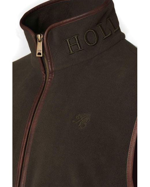 Holland Cooper Black Country Fleece Gilet Khaki for men