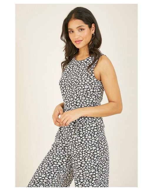 Mela London Multicolor Ditsy Daisy Culotte Jumpsuit