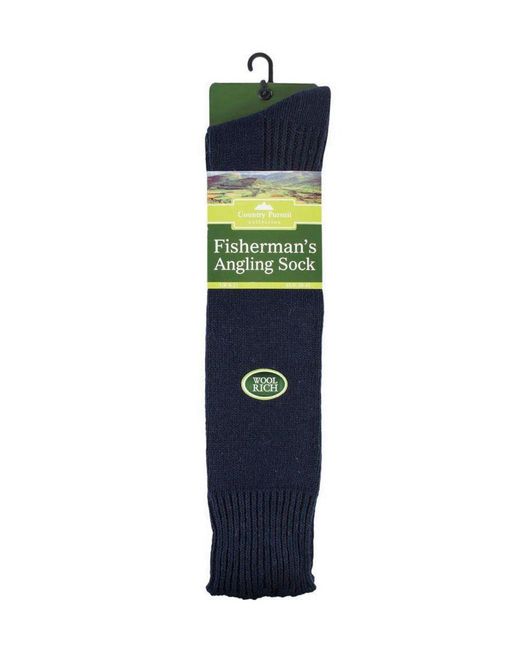 Sock Snob Blue Knee High Angling Socks for men
