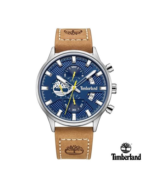 Timberland Blue Accessories Leather Strap Analogue Watch for men