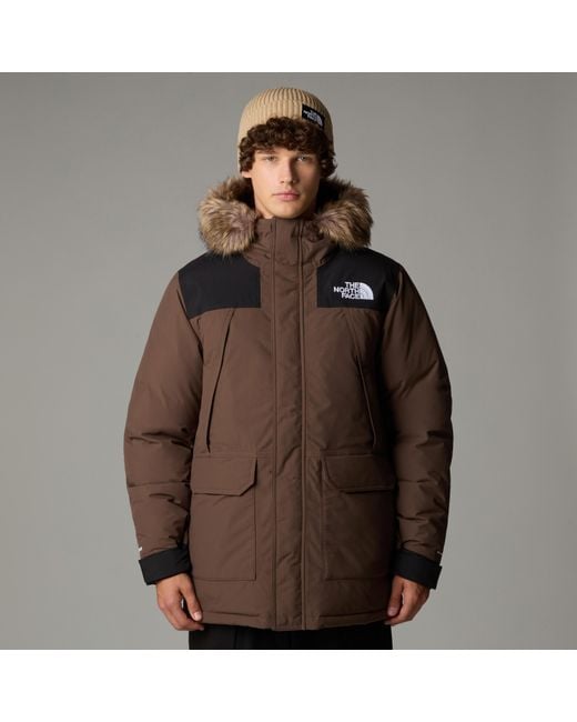 The North Face Brown Mcmurdo Parka Smokey/Tnf for men