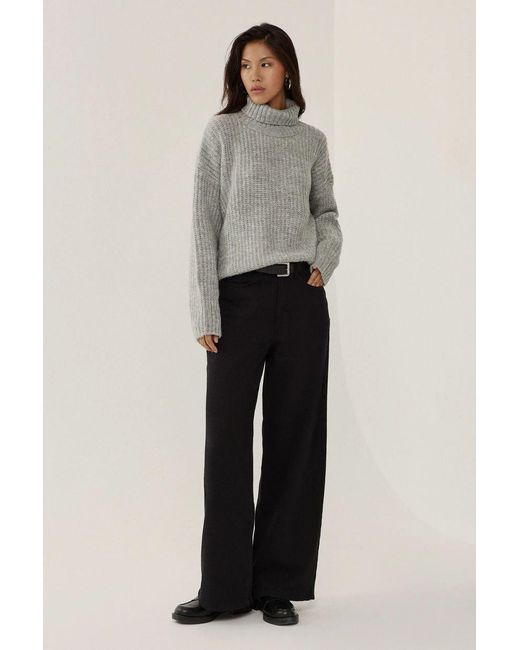 Hiccup Gray Turtleneck Knitwear Sweater