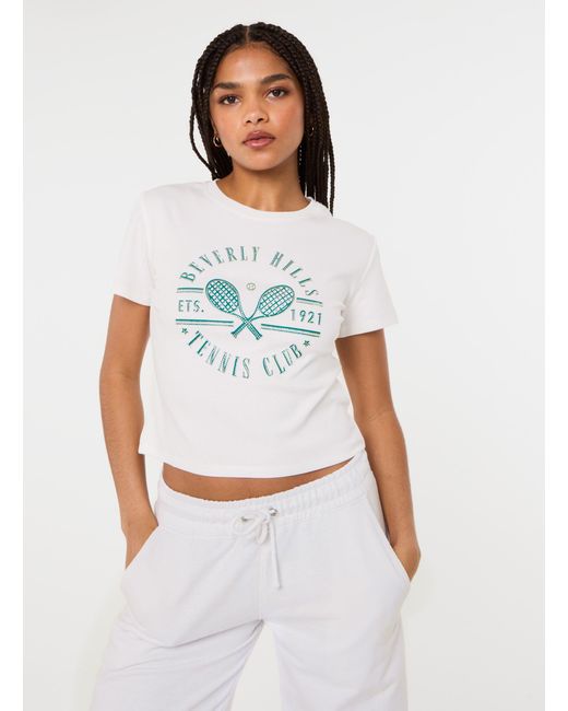 Pink Vanilla Green Beverly Hills Tennis Embellished T-Shirt