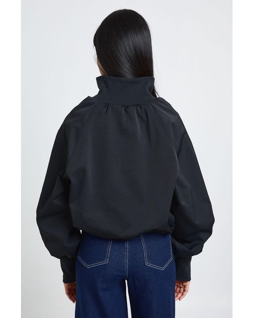 Boohoo Blue Funnel Neck Zip Through Bomber