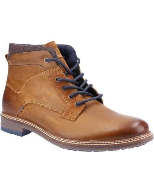 Hush Puppies Brown Joel Leather Boots for men