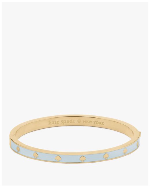 Kate Spade Natural Spot The Spade Enamel Hinged Bangle