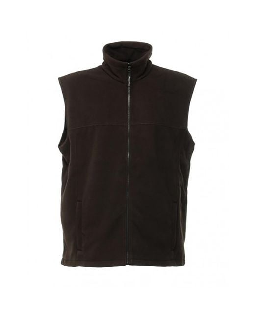 Regatta Black Haber Ii Full-Zip Bodywarmer Fleece Anti-Pill Jacket (250 Gsm) for men