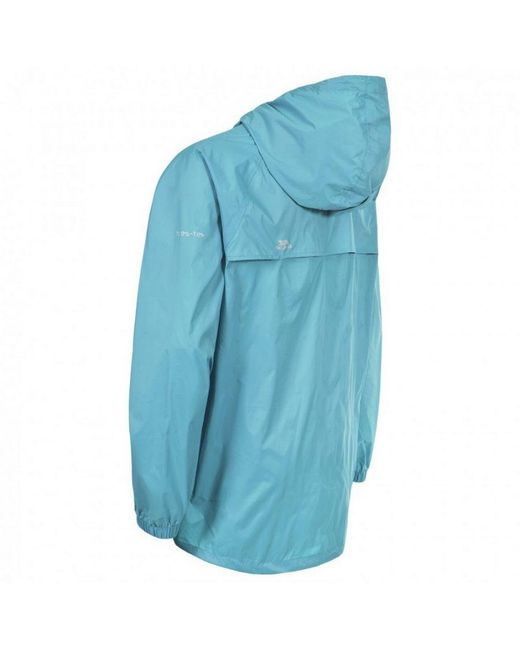 Trespass Blue Adults Qikpac Packaway Waterproof Jacket (Aquatic) for men