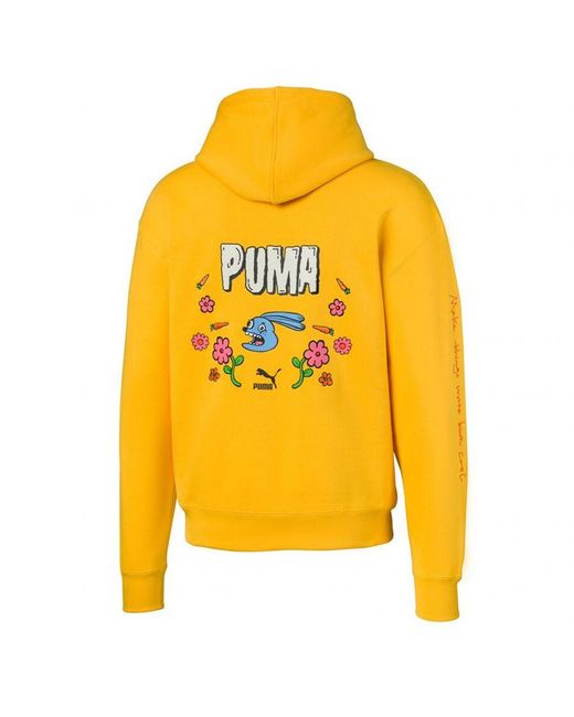 PUMA Yellow X Randomevent Logo Lemon Jumper for men