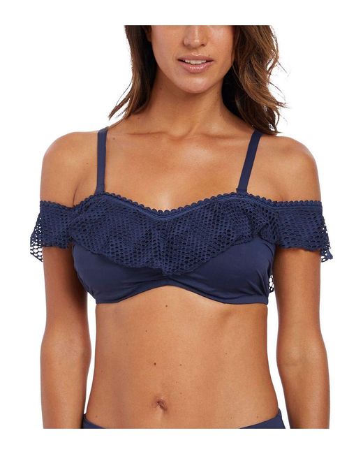 Fantasie Blue Marseille Bardot Bikini Top