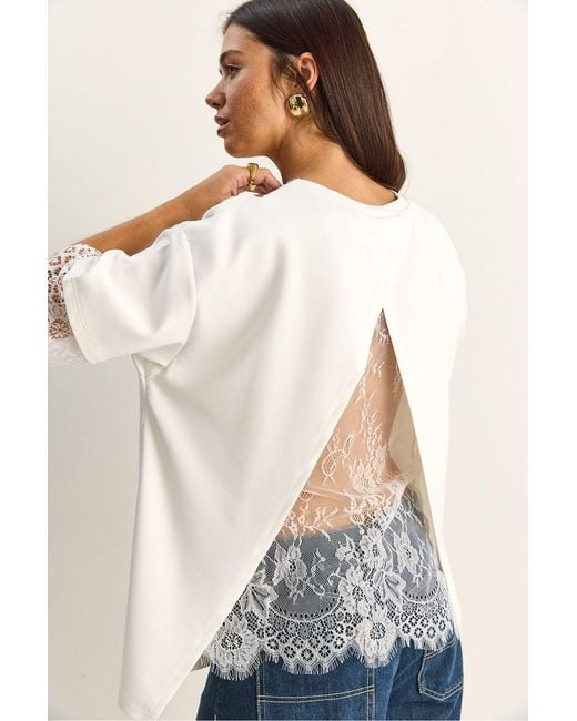 Bianco Lucci White Cotton- T-Shirt