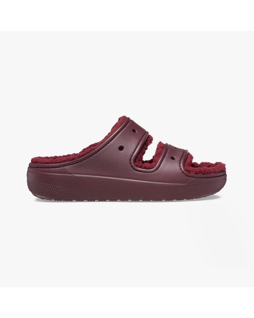 CROCSTM Red 207446-6Wd Classic Cozzzy Sliders Dark Cherry