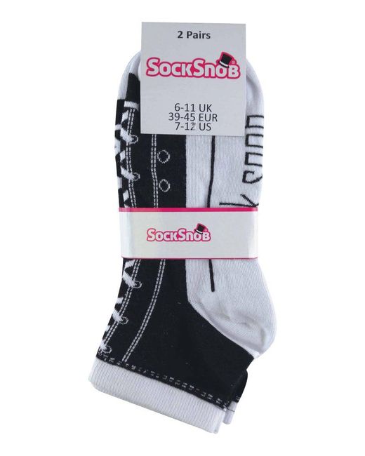 Sock Snob Blue 2 Pairs Adult Socks That Look Like Shoes