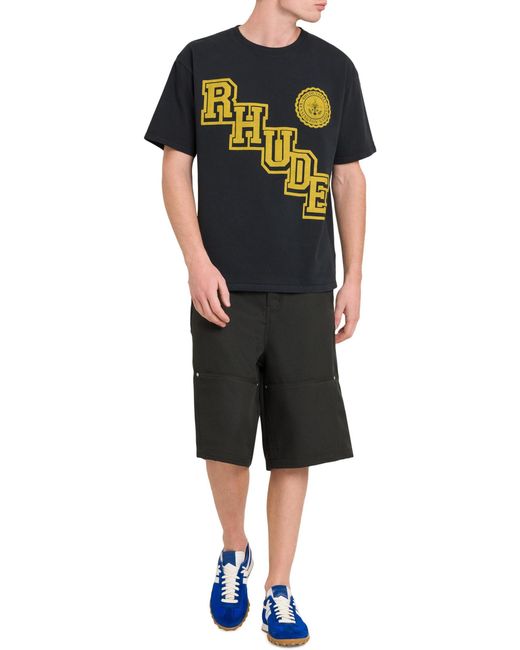 Rhude Green Collegiate Crest T-Shirt for men