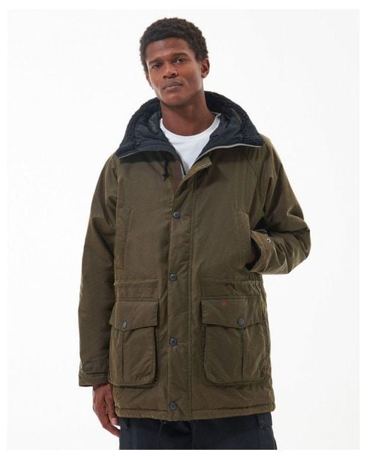 Barbour Brown Corbridge Wax Parka for men