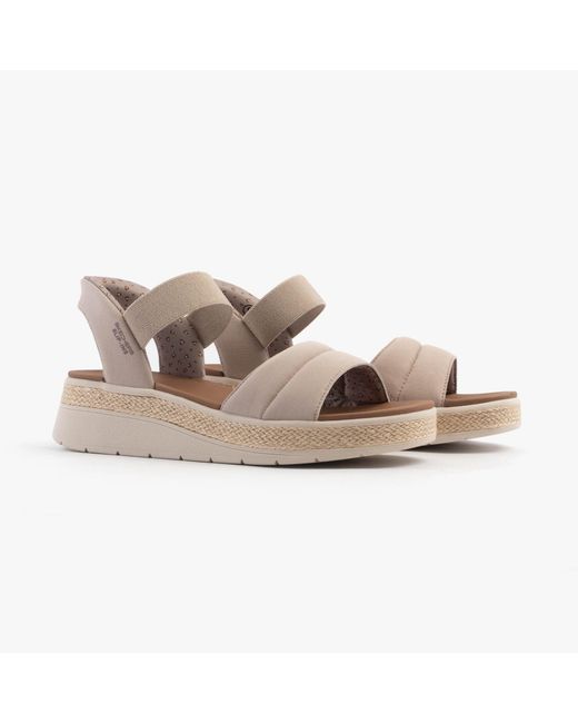 Skechers White Bobs Sun Ray Sandals Canvas