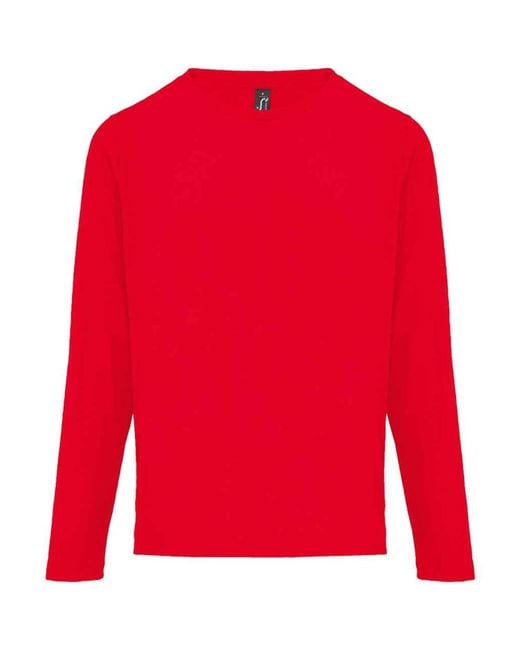 Sol's Red Ladies Monarch Long-Sleeved T-Shirt